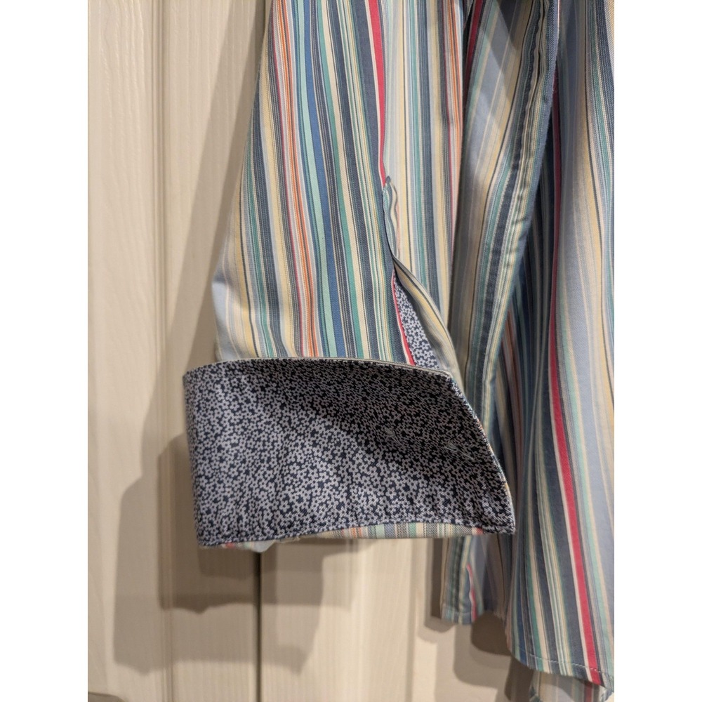 Tommy Bahama Shirt Mens 2XL Multicolor Striped IslandZone Long Sleeve Button Up‎ - Picture 2 of 16